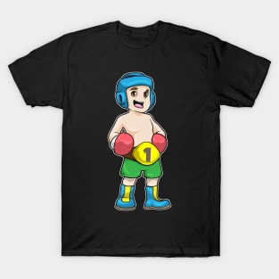 Boxer as Boxing champ with Head protection T-Shirt